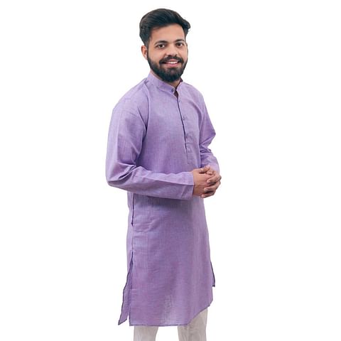 Authenzaa Ehnos Full Sleeve Kurta TR-EK2001, Purple