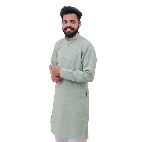 Authenzaa Ehnos Full Sleeve Kurta TR-EK2002, Grey