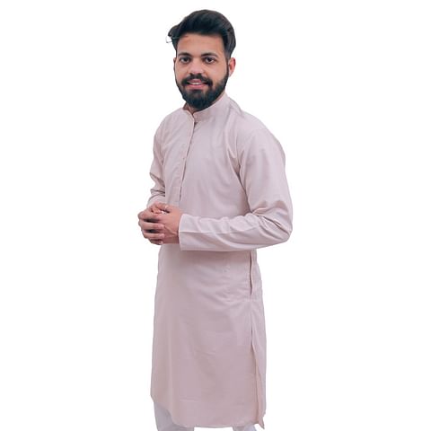Authenzaa Ehnos Full Sleeve Kurta TR-EK2002, Peach