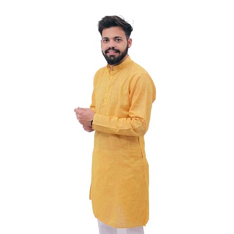 Authenzaa Ehnos Full Sleeve Kurta TR-EK2003, Orange 