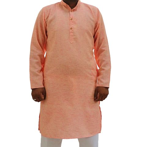 Authenzaa Ehnos Full Sleeve Kurta TR-EK2003, Peach