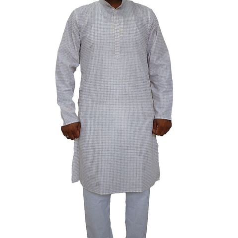Authenzaa Ehnos Full Sleeve Kurta TR-EK3003, White 