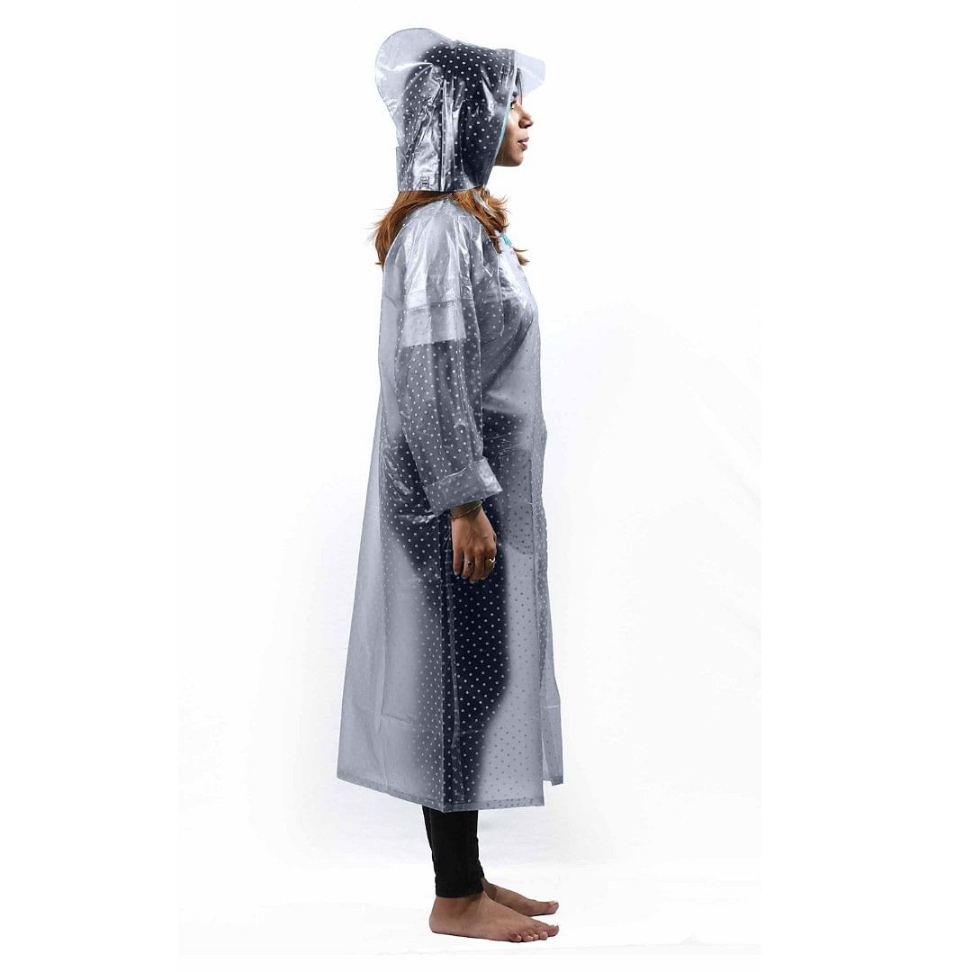 WOMENS-RAIN COAT-CS-RC0005, SILVER