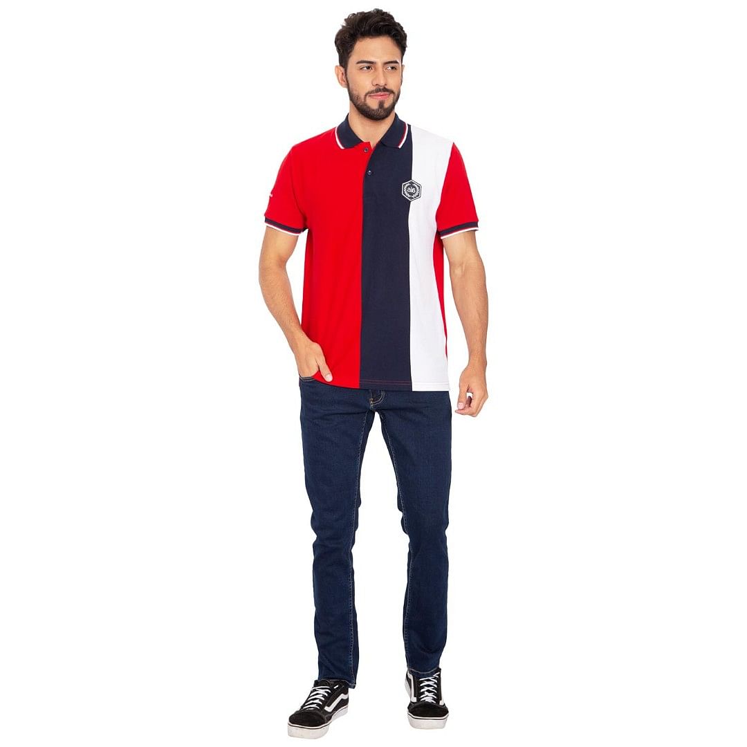 MENS POLO T-SHIRT-PL1002, RED