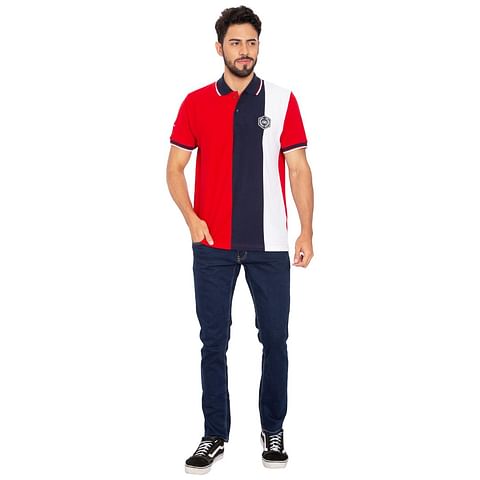 Authenzaa Men Polo T-Shirt PL1002, Red