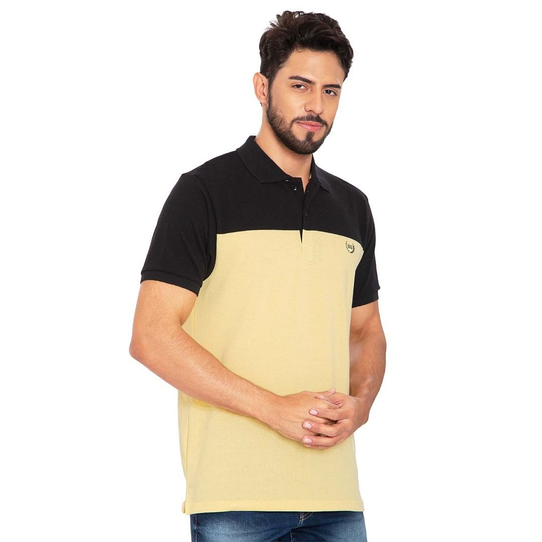 MENS POLO T-SHIRT-PL1002, YELLOW