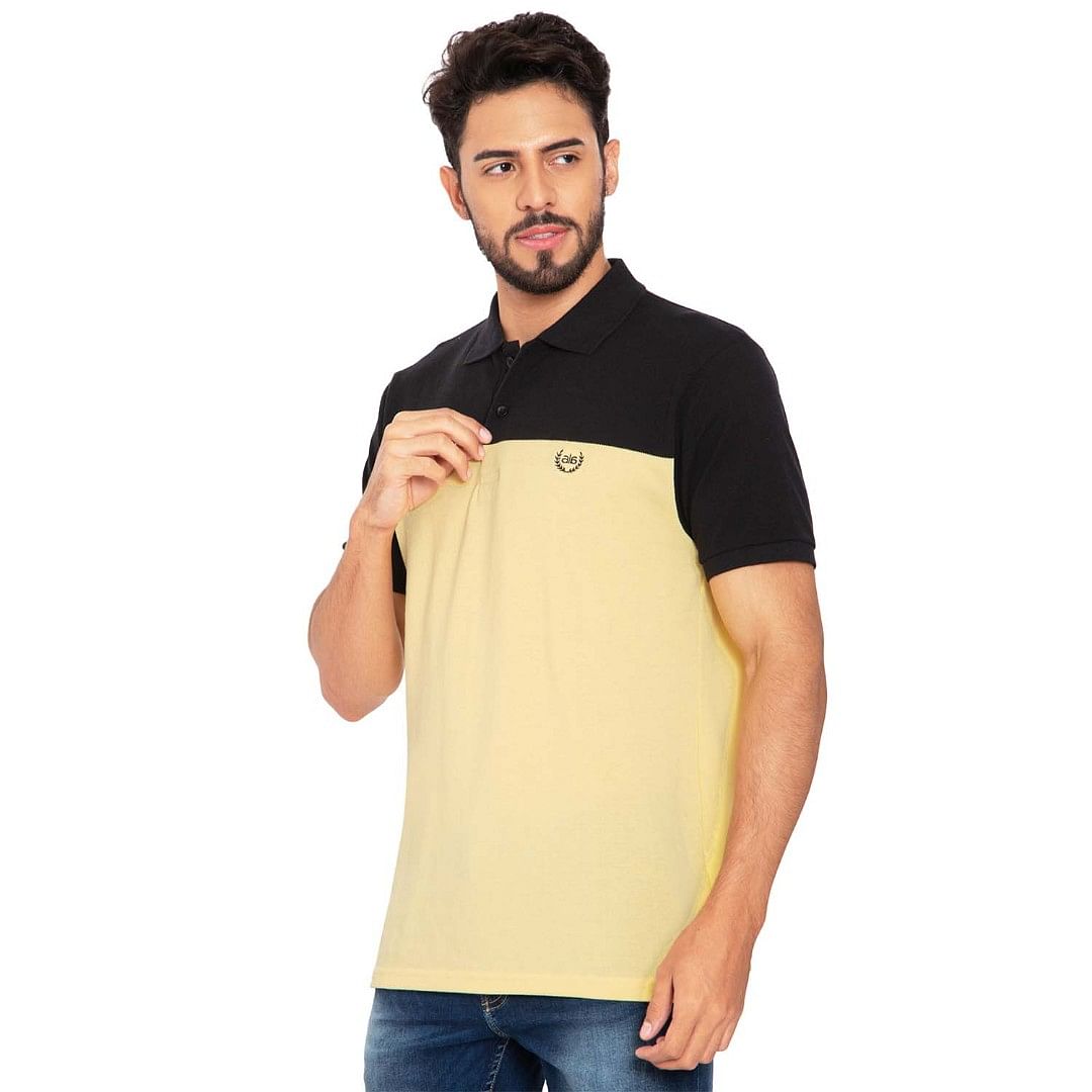MENS POLO T-SHIRT-PL1002, YELLOW