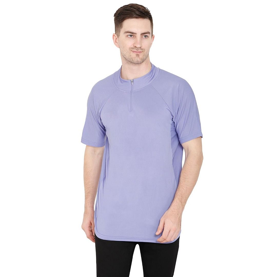 Authenzaa Men Activewear T-Shirt-ACRN002, Lilac