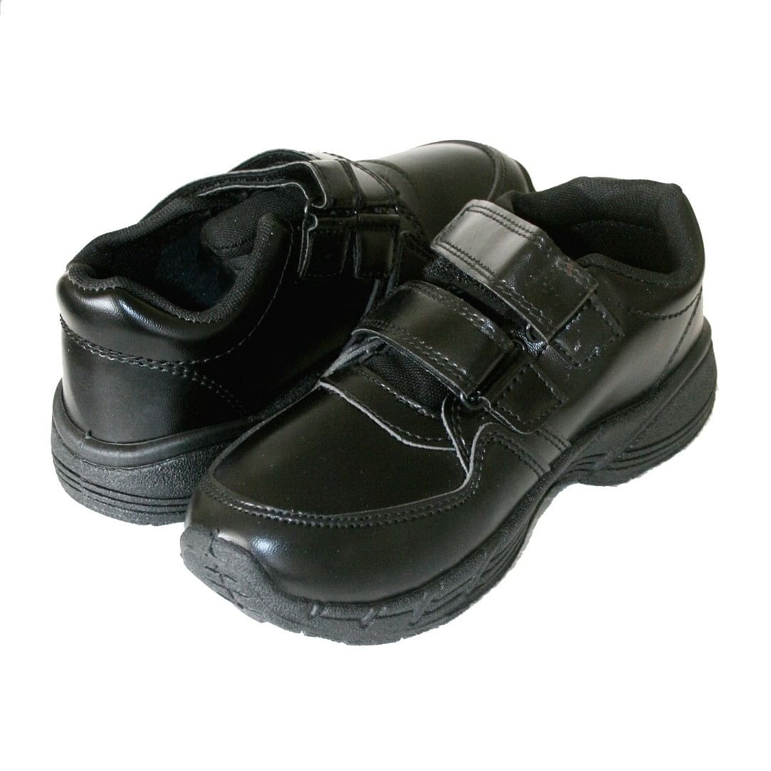 Pair-it Boys PVC School Shoe-Black 1,2,3