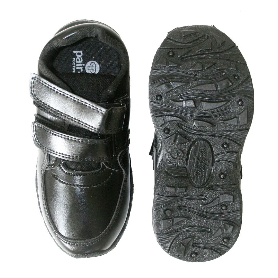Pair-it Boys PVC School Shoe-Black 4,5,6