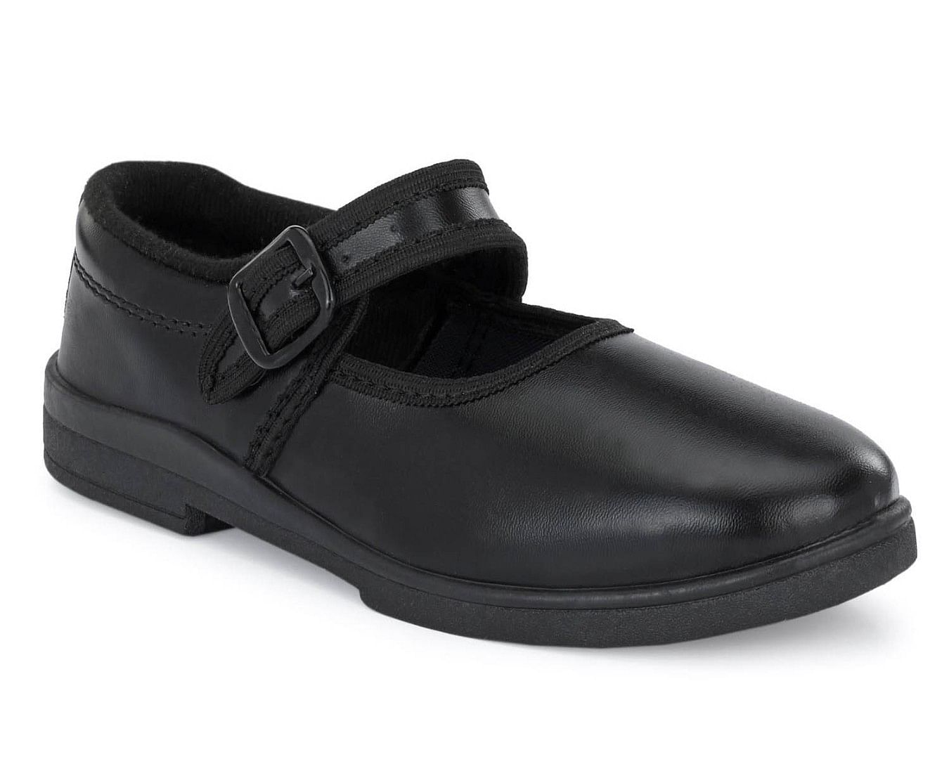 Pair-it Girls PVC School Shoe - 1,2,3 - Black