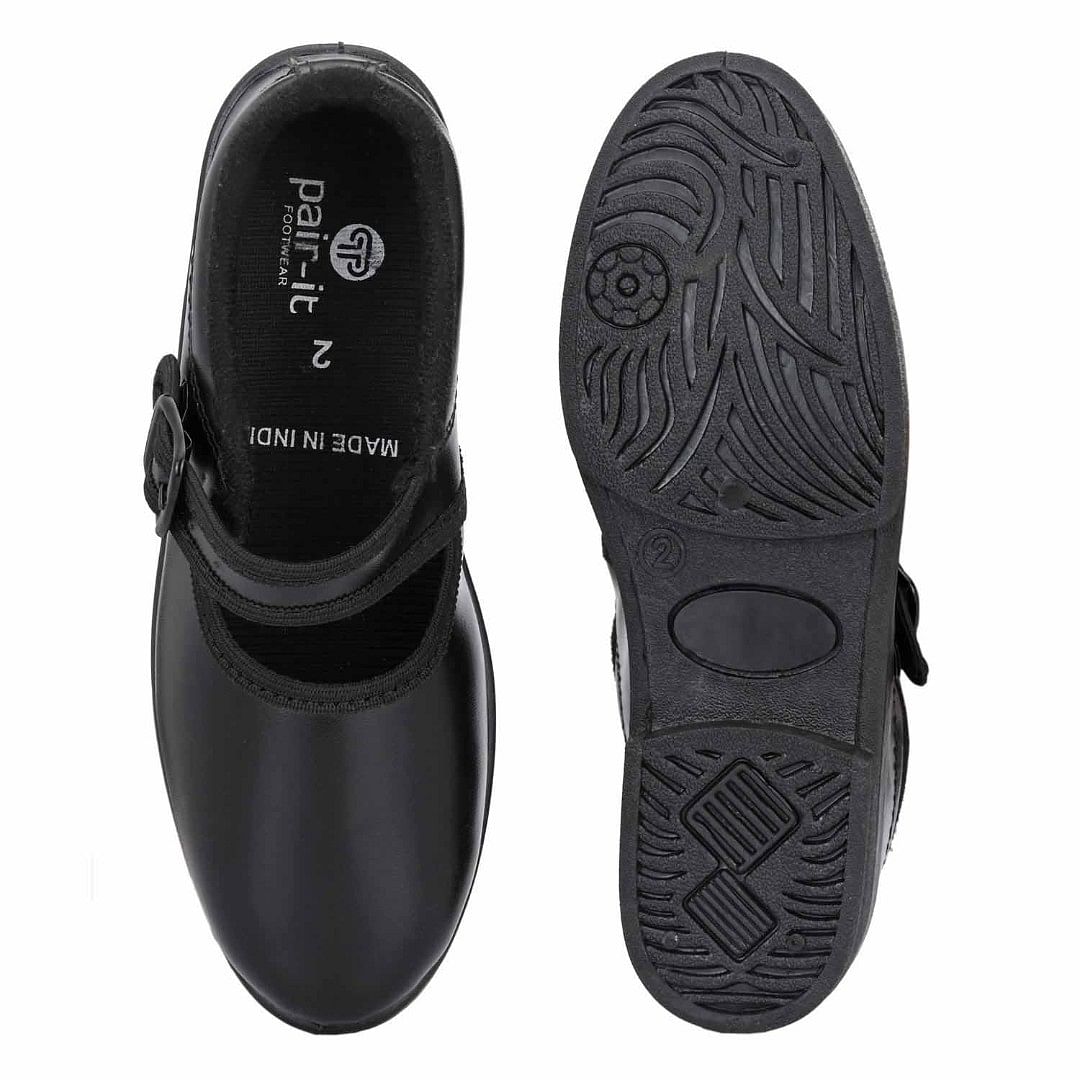 Pair-it Girls PVC School Shoe - 11,12,13 - Black