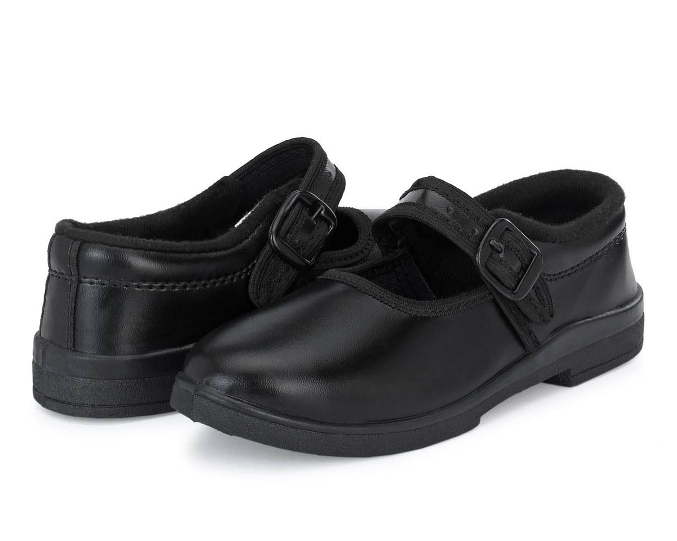 Pair-it Girls PVC School Shoe-4.5.6-Black