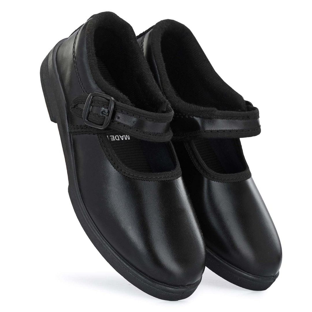 Pair-it Girls PVC School Shoe-4.5.6-Black