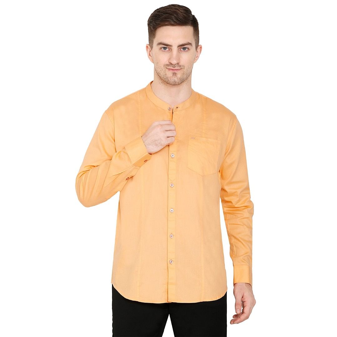 Authenzaa Men Casual Shirt ATZ-32, Orange