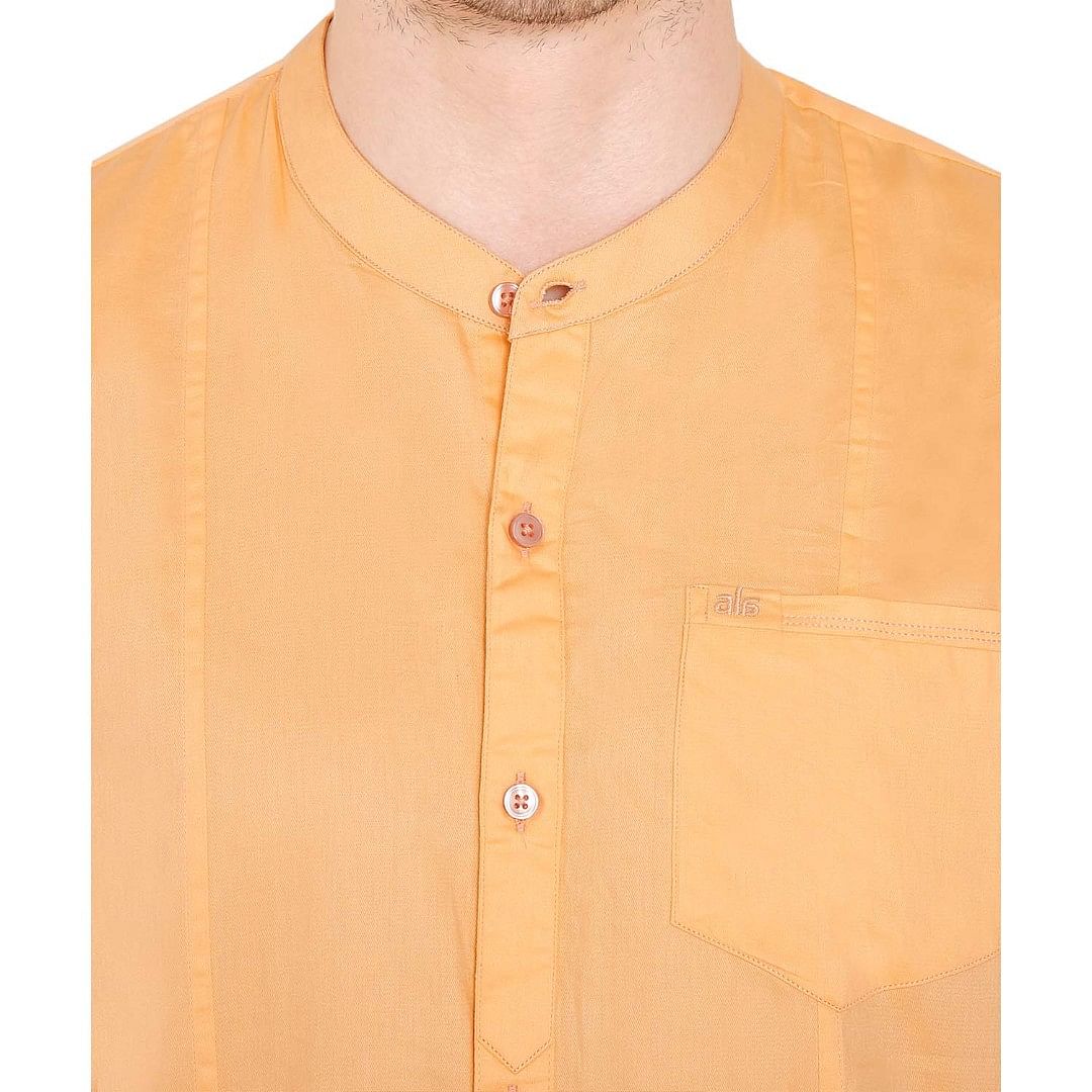 Authenzaa Men Casual Shirt ATZ-32, Orange