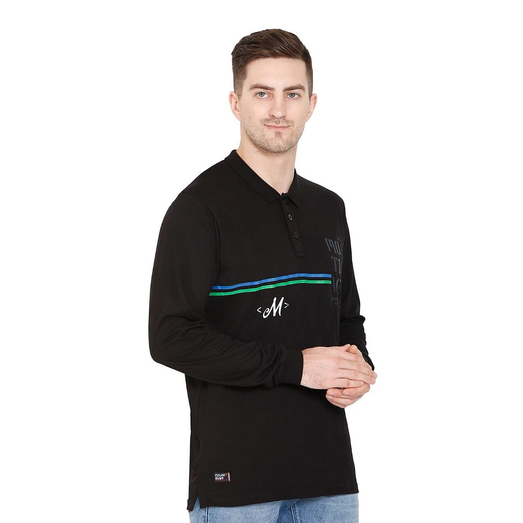MN-FULL SL POLO-CS-PL0009, BLACK