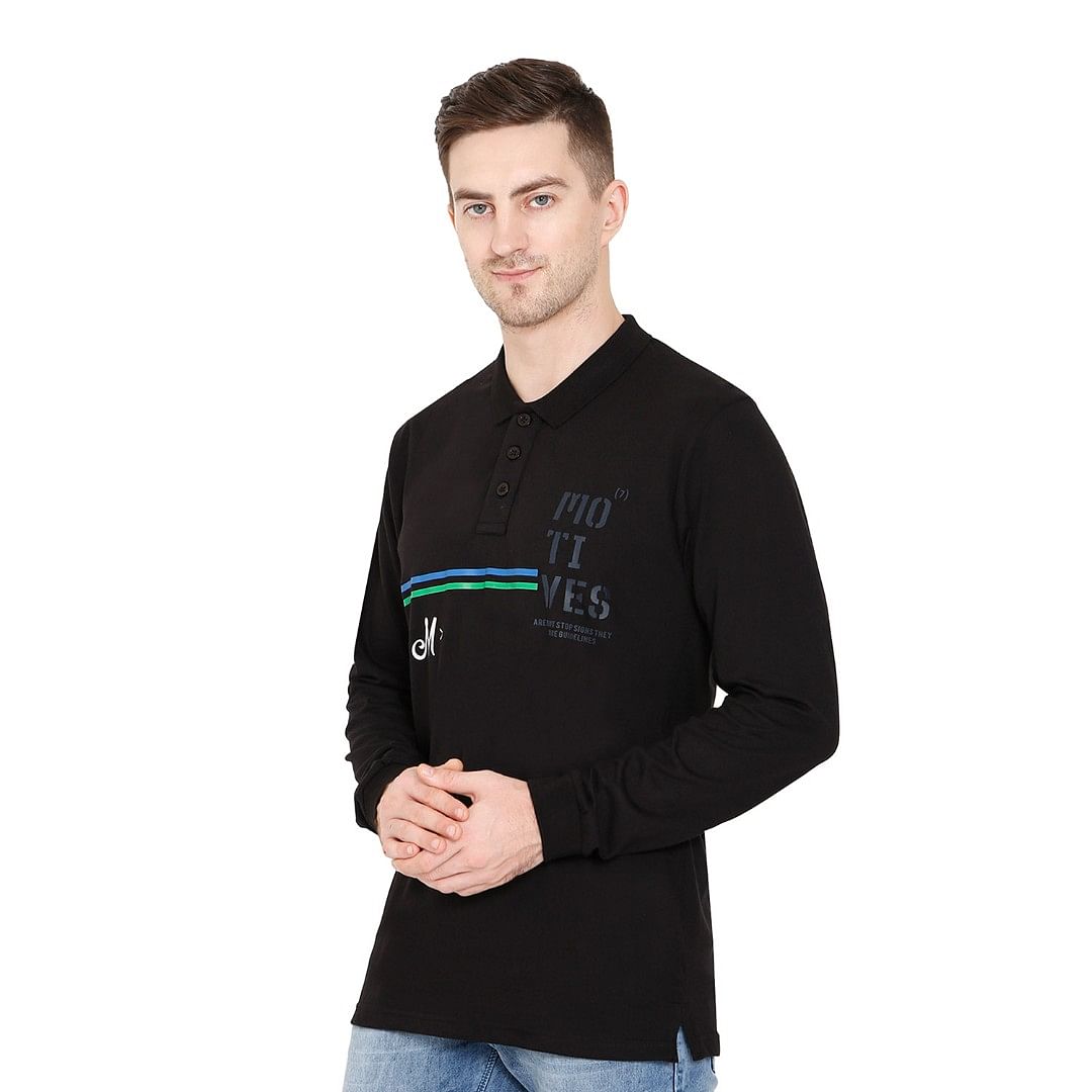 MN-FULL SL POLO-CS-PL0009, BLACK
