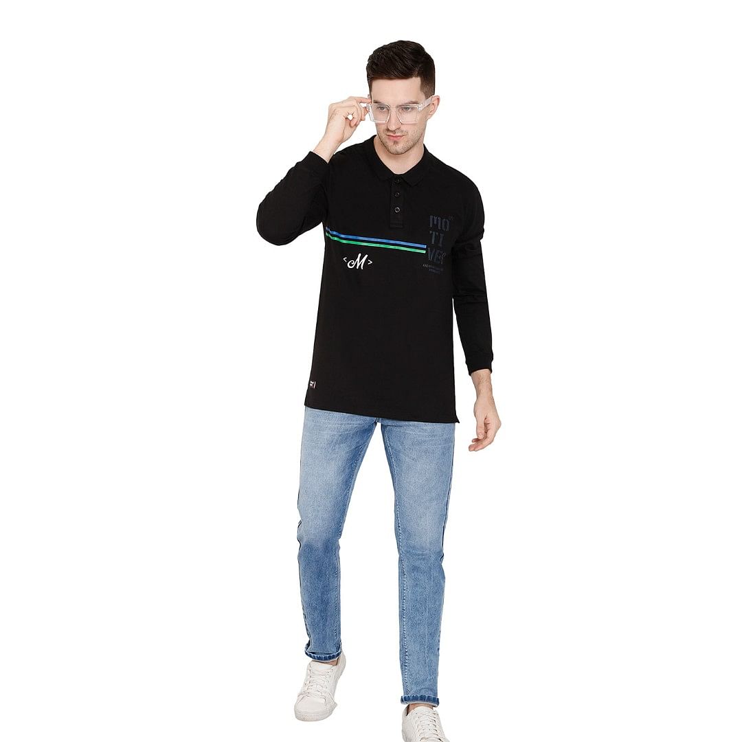 MN-FULL SL POLO-CS-PL0009, BLACK