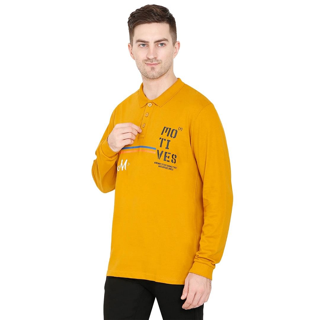 MN-FULL SL POLO-CS-PL0009, YELLOW