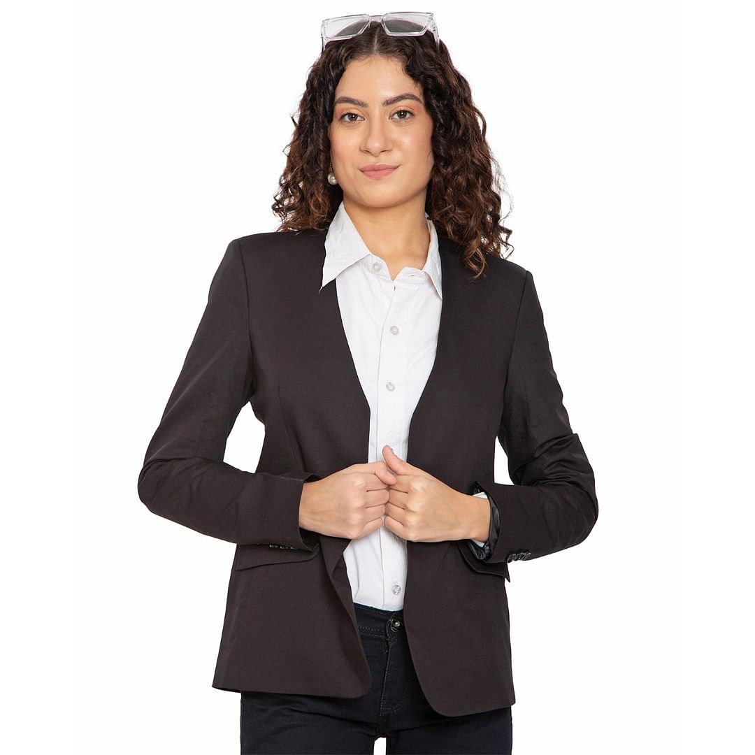 AUTH WMN BLAZER-WM-BLZ2001, DK.GREY