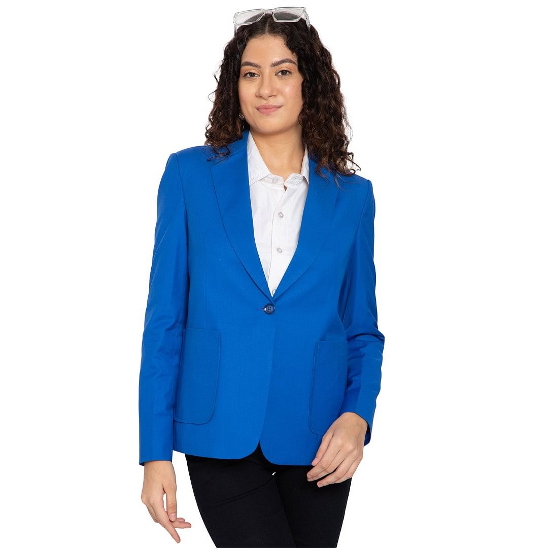 AUTH WMN BLAZER-WM-BLZ2002, BLUE