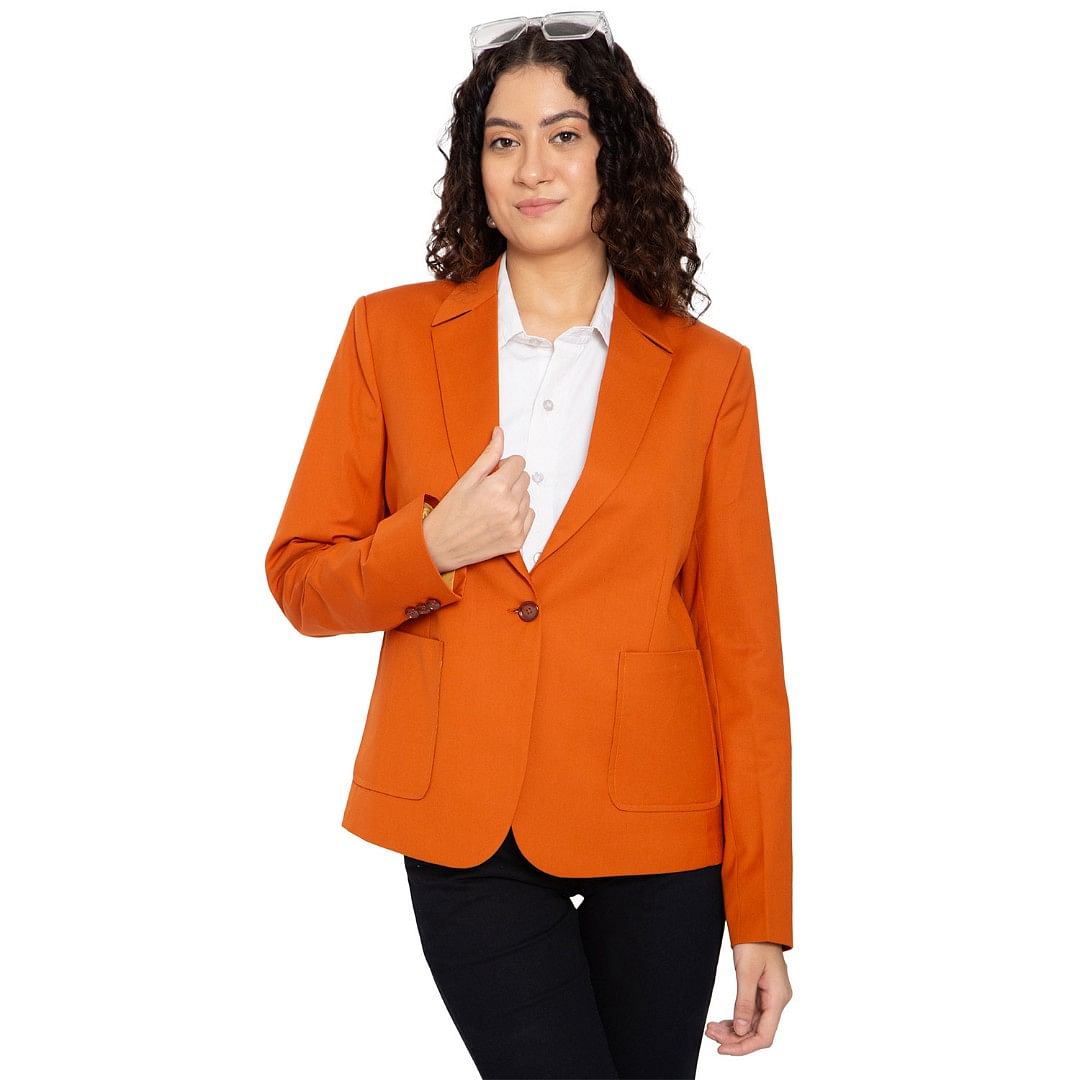 Authenzaa Women Blazer-WM-BLZ2002, Brown