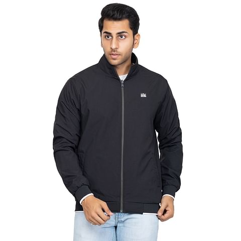 Authenzaa Men Light Weight Jacket JK003, Black