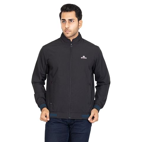 Authenzaa Men Light Weight Jacket  JK005, Black