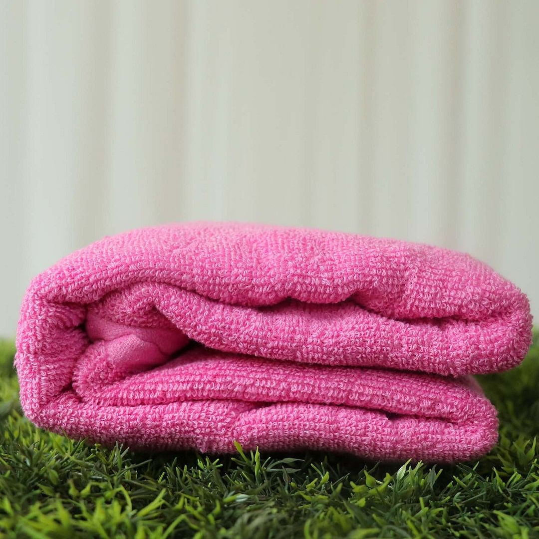 AUTH TERRY BATH TOWEL-001, PINK