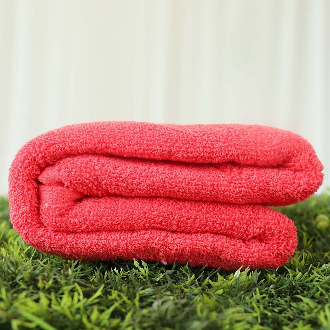 AUTH TERRY BATH TOWEL-001, RED