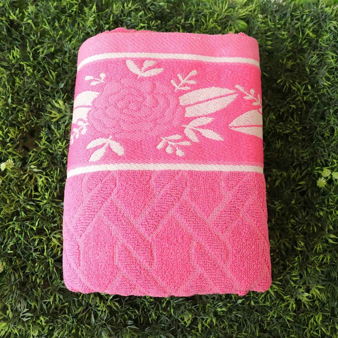 AUTH TERRY BATH TOWEL-003, PINK