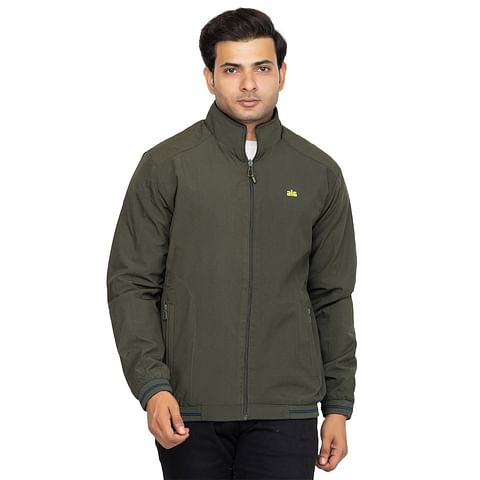 Authenzaa Men Light Weight Jacket JK007, Olive 