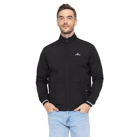 Authenzaa Men Light Weight Jacket JK025, Black