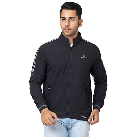 Authenzaa Men Light Weight Jacket JK009, Black