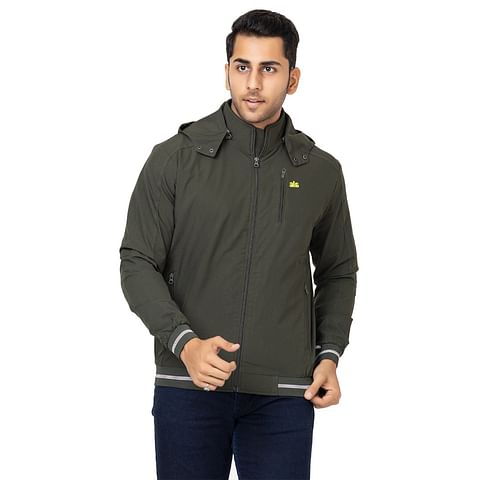 Authenzaa Men Light Weight Jacket JK012, Olive 