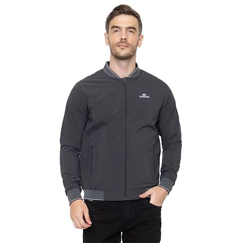 Authenzaa Men Light Weight Jacket JK013, Dark Grey