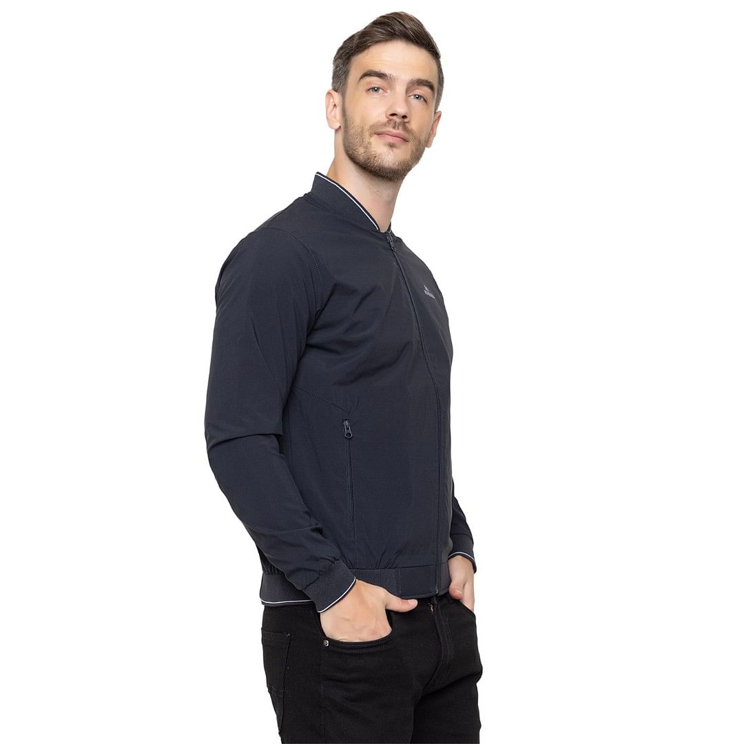 Authenzaa Men Light Weight Jacket JK013, Navy