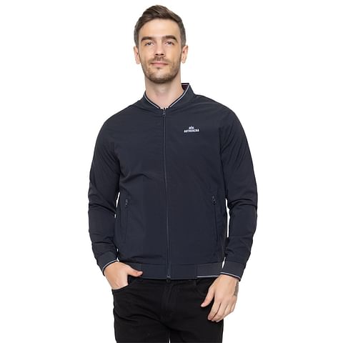 Authenzaa Men Light Weight Jacket JK013, Navy