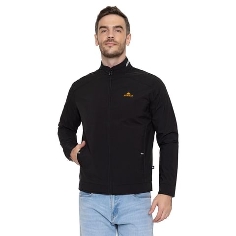 Authenzaa Men Light Weight Jacket JK014, Black