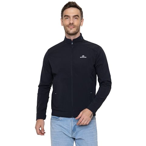 Authenzaa Men Light Weight Jacket JK014, Navy