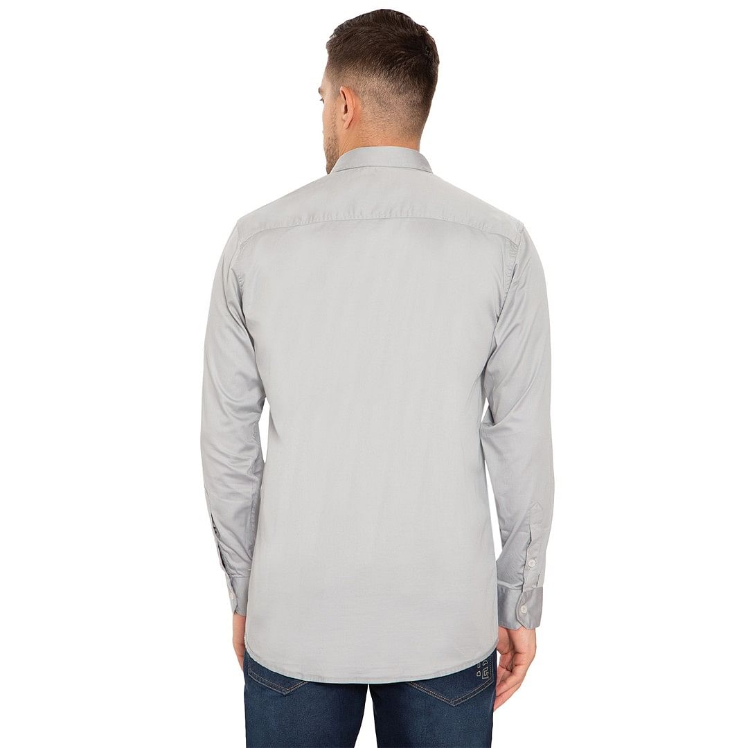 Authenzaa Men Casual Shirt ATZ-21, Grey