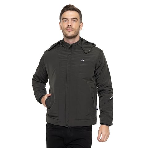 Authenzaa Full Sleeves Jacket FS-JK005, Dark Olive 