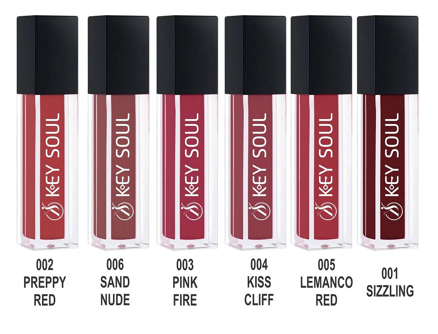 Key Soul Mini Liquid Lipstick Set, Set of 6 shades 