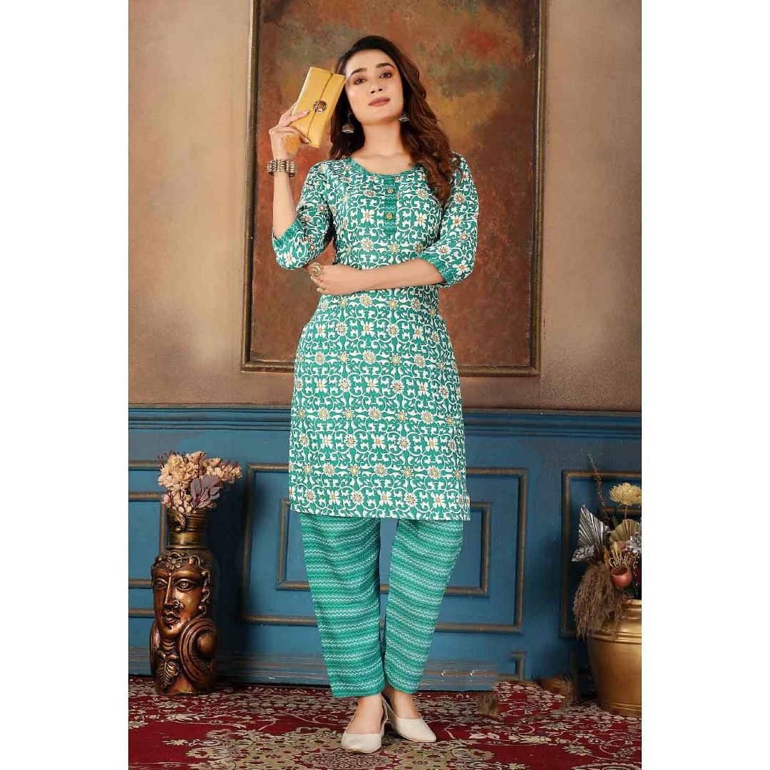 WM FASHION KURTI SET-KST019, S.BLUE