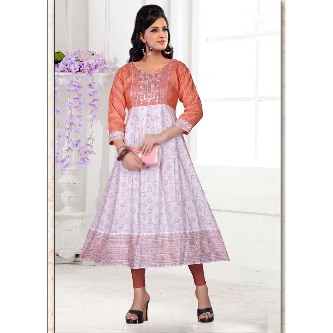 WOMEN FASHION KURTI-KRT060, CORAL