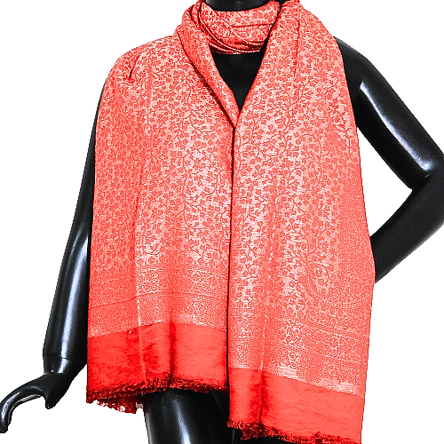 AUTH WMN SHAWL-0011, RED