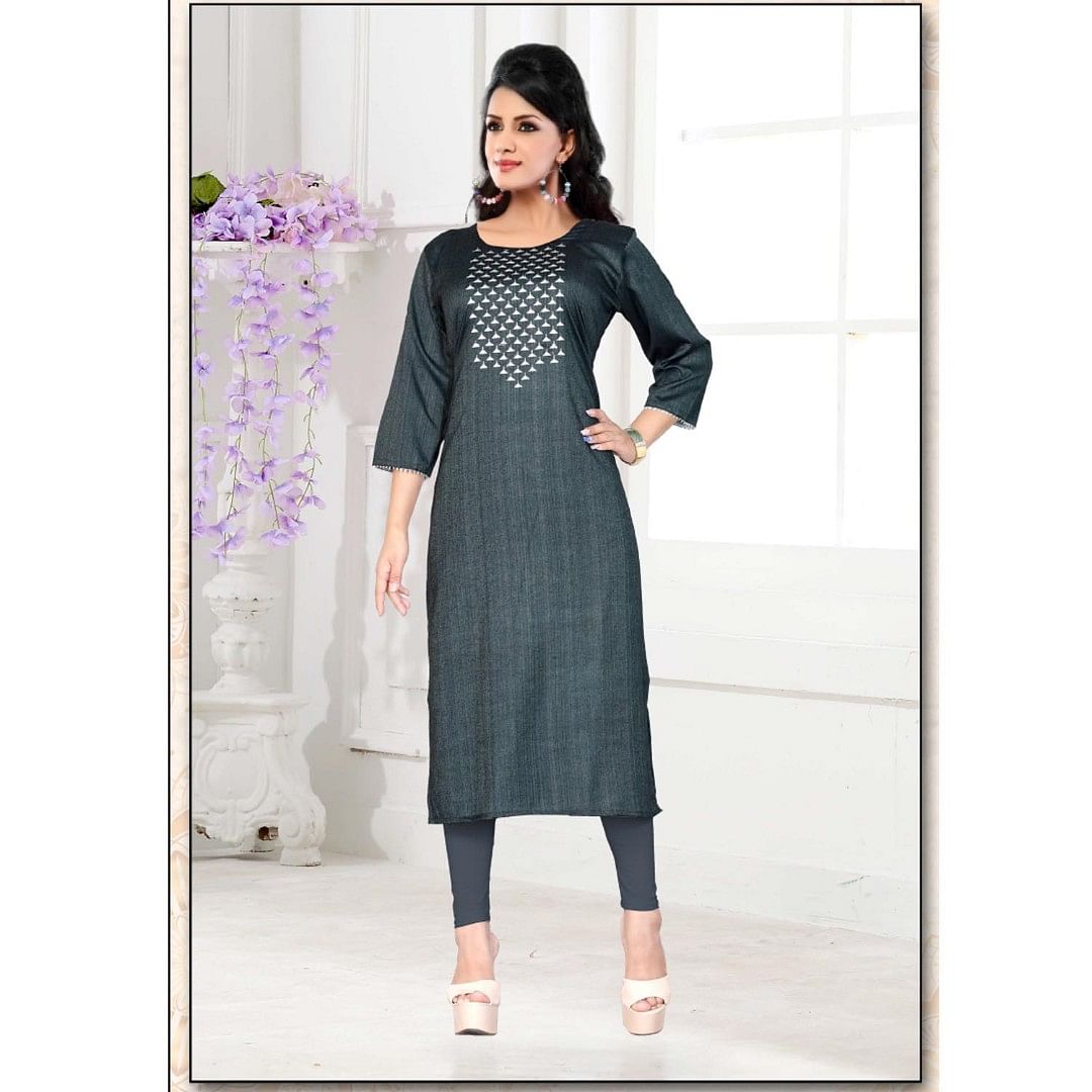 WOMEN FASHION KURTI-KRT056, GREY