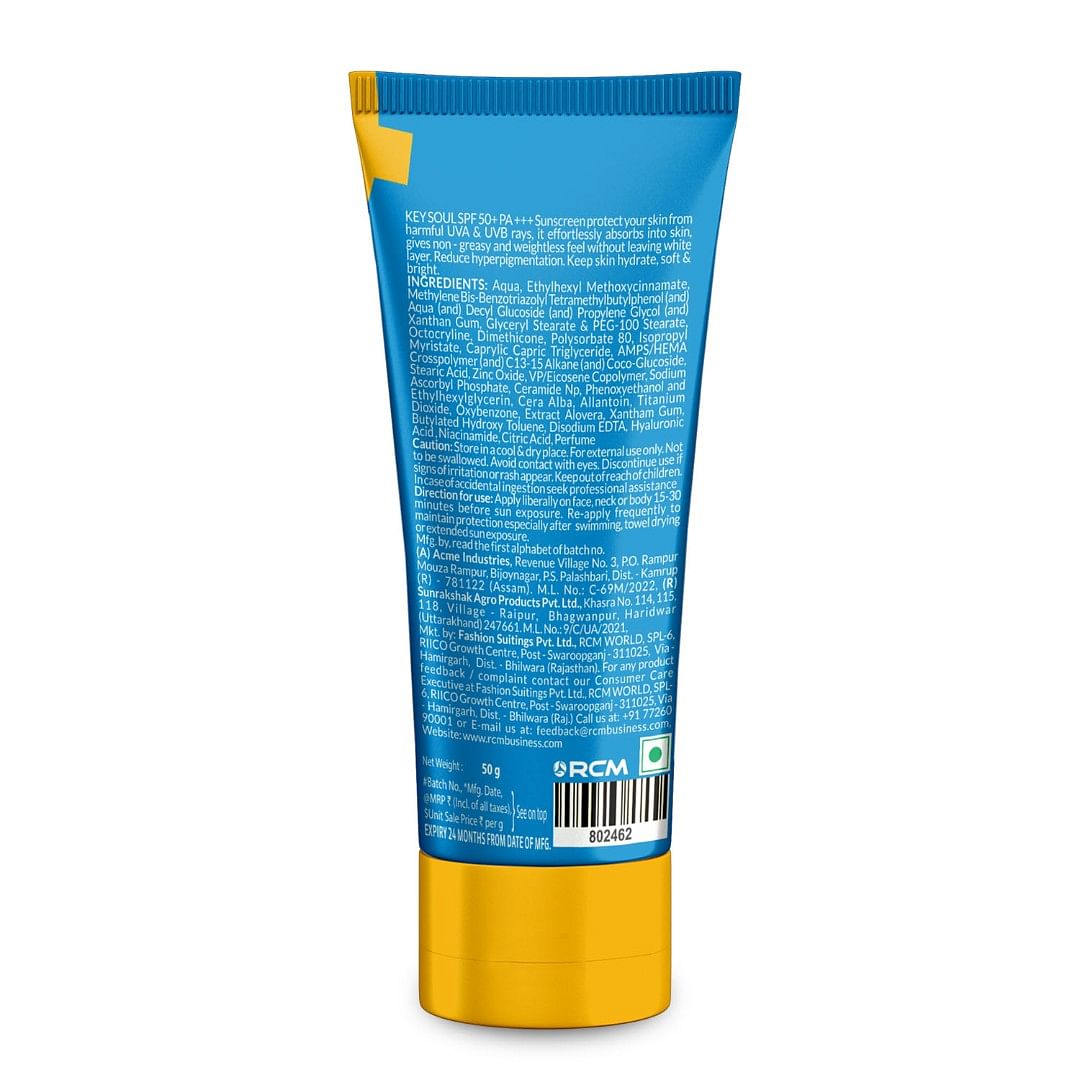 Key Soul Sunscreen Cream (50 gm) - SPF 50+ PA+++