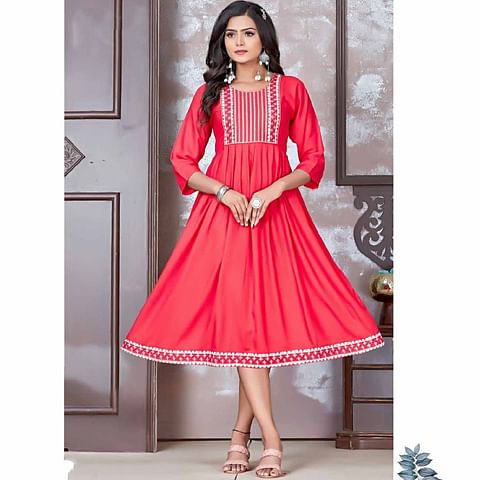 WM FASHION KURTI-KRT066, RED